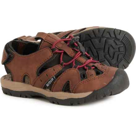 Northside Little Boys Burke SE Sport Sandals - Closed Toe in Brown/Red