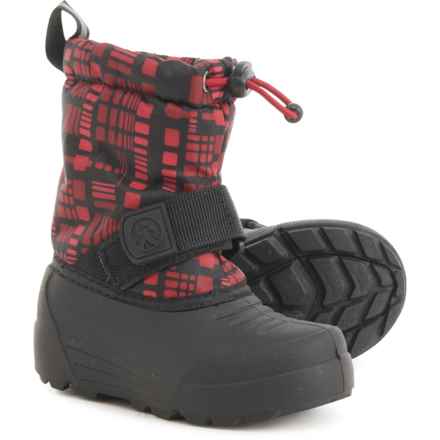 Northside Little Boys Frosty Snow Boots - Waterproof, Insulated in Charcoal/Red