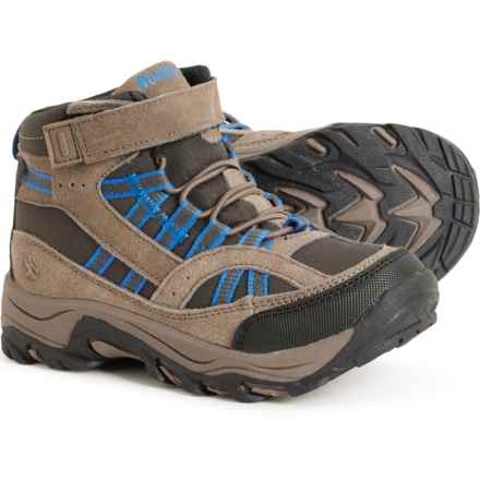 Northside Little Boys Rampart Mid Hiking Boots in Stone/Blue