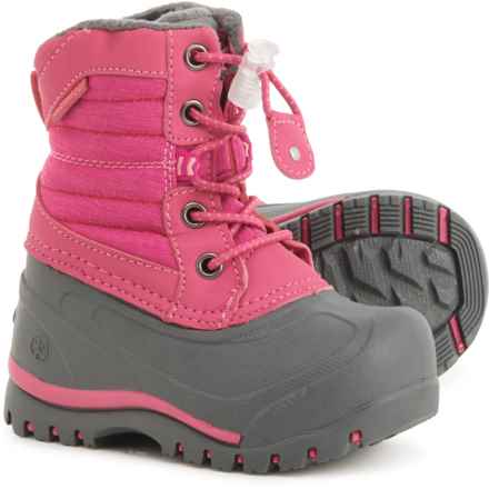 Northside Little Girls Calgary Snow Boots - Waterproof, Insulated in Fuchsia/Coral