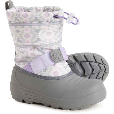 Northside Little Girls Frosty Snow Boots - Waterproof, Insulated in White/Lilac