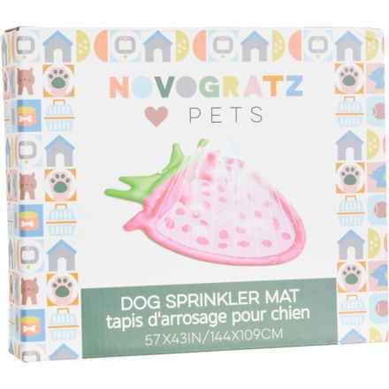 Novogratz Dog Sprinkler Mat - 57x43” in Strawberry