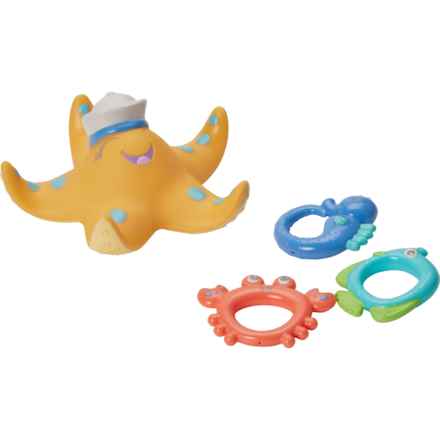 NUBY Starfish Ring Toss Bath Toy - 4-Piece in Multi