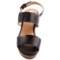 8754V_2 Nude Footwear Woodstock Wedge Sandals - Leather (For Women)