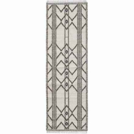 NuStory Hand Woven Wool and Jute Runner Rug - 2’6”x8’, Ivory in Ivory