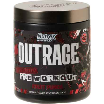NUTREX Fruit Punch Outrage Ultra Stim Pre-Workout Supplement - 7.39 oz. in Multi