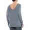 627FP_2 NYDJ Chambray Heather Double V-Neck Sweater (For Women)