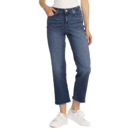 NYDJ Marilyn Frayed Straight Leg Jeans in Vantage