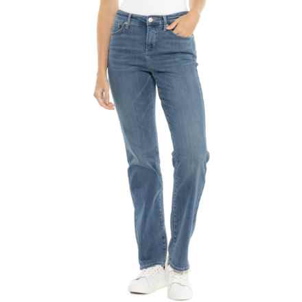 NYDJ Marilyn No-Gapper Straight Leg Jeans - High Rise in Valencia Surf