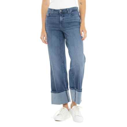 NYDJ Teresa Wide Leg Cuff Jeans - High Rise in Beyond Bay