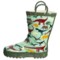 616JH_4 Oaki Earthy Dinosaurs Rubber Rain Boots (For Boys)