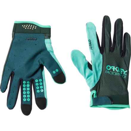 Oakley All Mountain Bike Gloves - Touchscreen Compatible in Hunter Green (Helmet)
