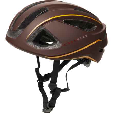 Oakley Aro3 Lite Bike Helmet (For Men and Women) in Grenache/Orange Stripe