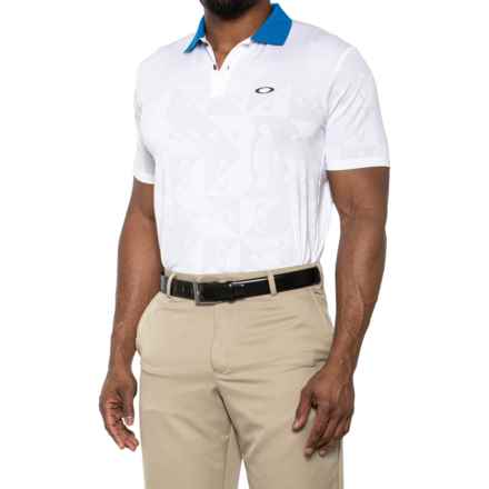 Oakley Contender Pro Icon Polo Shirt - Short Sleeve (For Men) in Ellipse Pattern White
