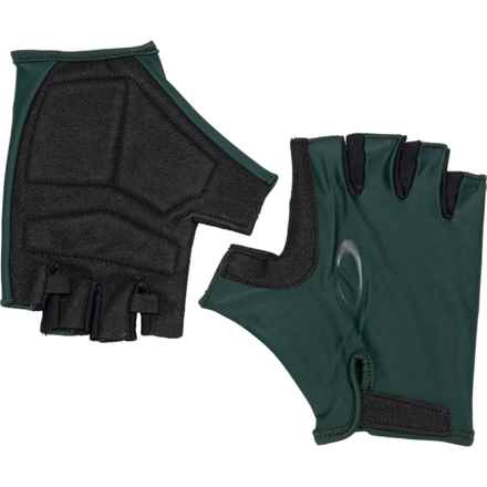 Oakley Drops Fingerless Road Bike Gloves (For Men and Women) in Hunter Green (Helmet)