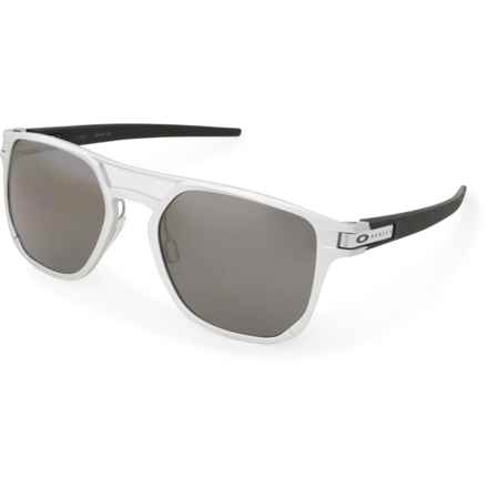 Oakley Latch Alpha Sunglasses - Prizm® Polarized Mirror Lenses in Silver/Prizm Black