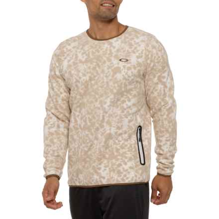 Oakley Latitude Fleece Crew Shirt - Long Sleeve in White/Humus Fragment Pt