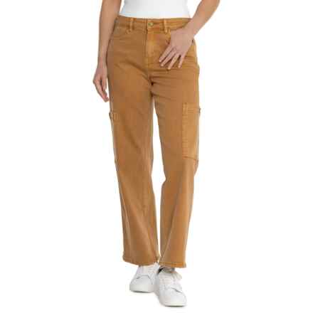 OAT NEW YORK Cargo Pants - High Rise, Relaxed Fit in Acorn