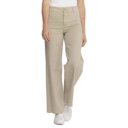 OAT NEW YORK Straight-Leg Twill Ankle Cropped Jeans - High Rise in Oat Milk