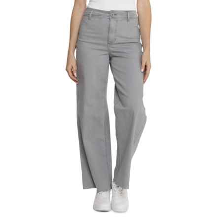 OAT NEW YORK Straight-Leg Twill Ankle Cropped Jeans - High Rise in True Grey