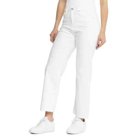 OAT NEW YORK Wide Leg Denim Jeans - High Rise in White