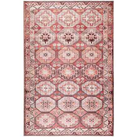 obeetee Bergen Woven Turkish Tile Area Rug - 5’x7’6”, Red in Red