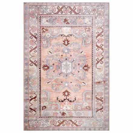 obeetee Boho Medallion Machine-Woven Area Rug - 3’9”x5’6”, Rust in Rust