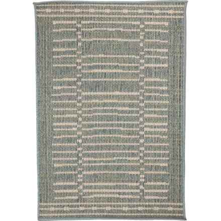 obeetee Flatweave Lines Indoor-Outdoor Scatter Rug - 2x3’, Dark Green in Dark Green