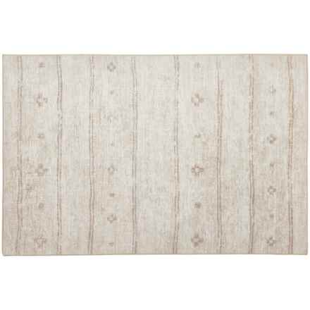 obeetee Moroccan Print Stripe Area Rug - 5’x7’6”, Natural in Natural