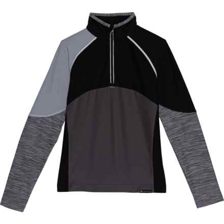 Obermeyer Big Girls Banff Shirt - Zip Neck, Long Sleeve in Basalt