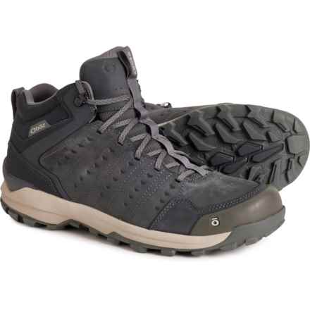 Oboz Footwear Sypes B-Dry Mid Hiking Boots - Waterproof, Nubuck (For Men) in Lava Rock