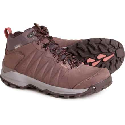 Oboz Footwear Sypes Mid B-Dry Hiking Shoes - Waterproof, Leather (For Women) in Peppercorn