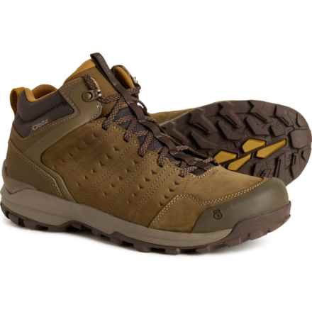 Oboz Footwear Sypes Mid Hiking Boots - Waterproof, Nubuck, Wide Width (For Men) in Cedar Brown