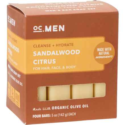 OC Men Cleanse and Hydrate Bar Soap - 4-Pack in Sandalwood