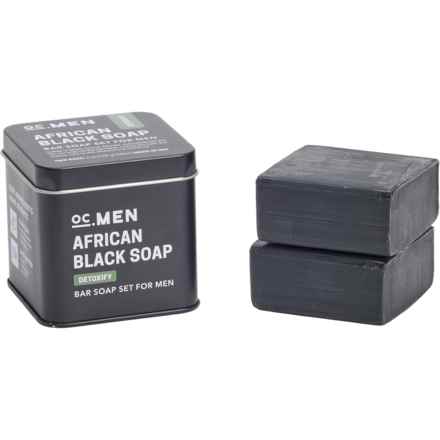OC Men Detoxifying Bar Soap Tin - 2-Pack in Black