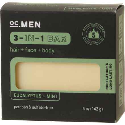 OC Men Eucalyptus and Mint 3-in-1 Hair, Body, Face Bar - 5 oz. in Eucalyptu Mist