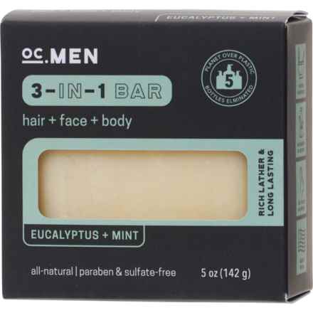 OC Men Eucalyptus and Mint 3-in-1 Hair, Body, Face Bar - 5 oz. in Multi