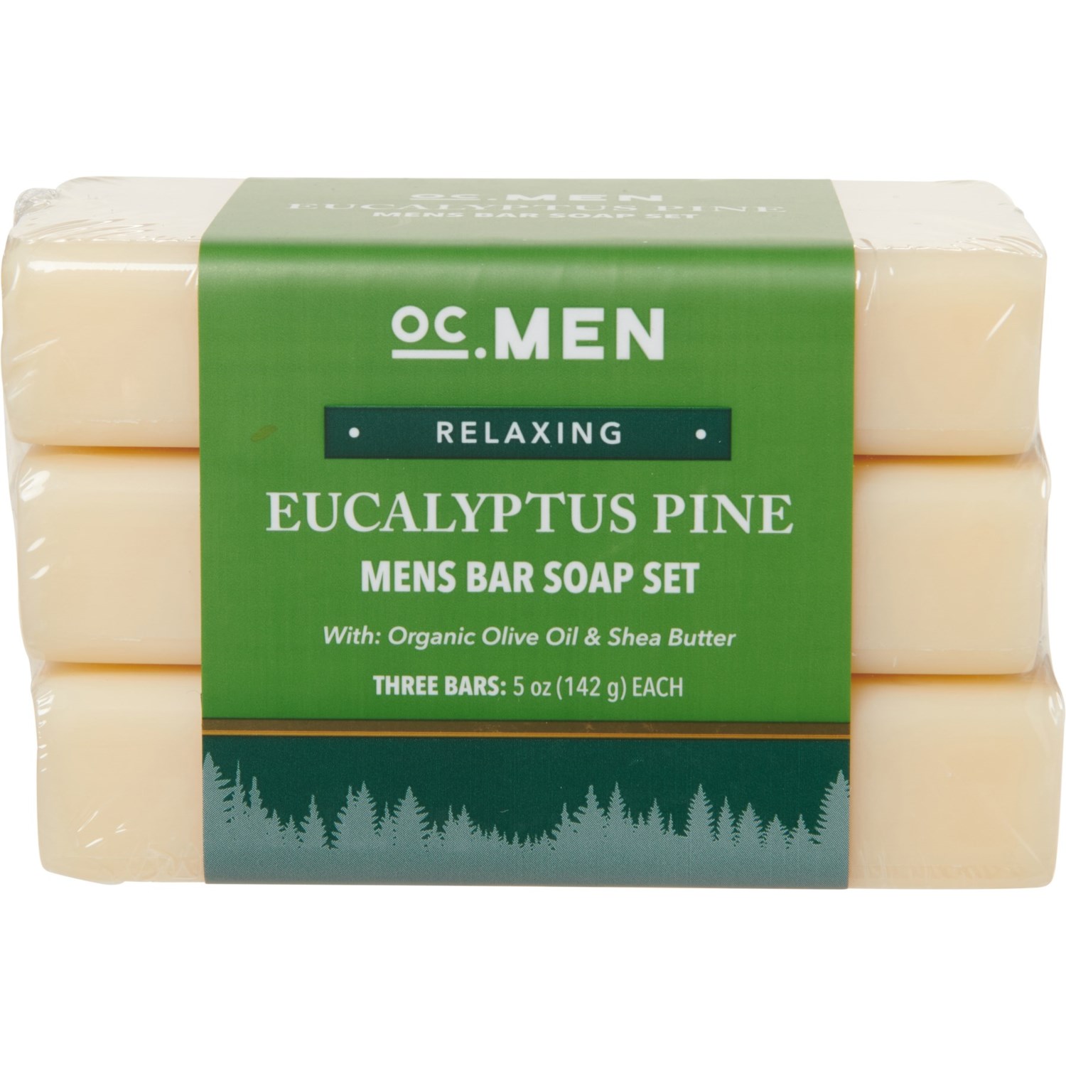 OC Men Eucalyptus Pine Relaxing Bar Soaps - Set of 3 - Save 33%