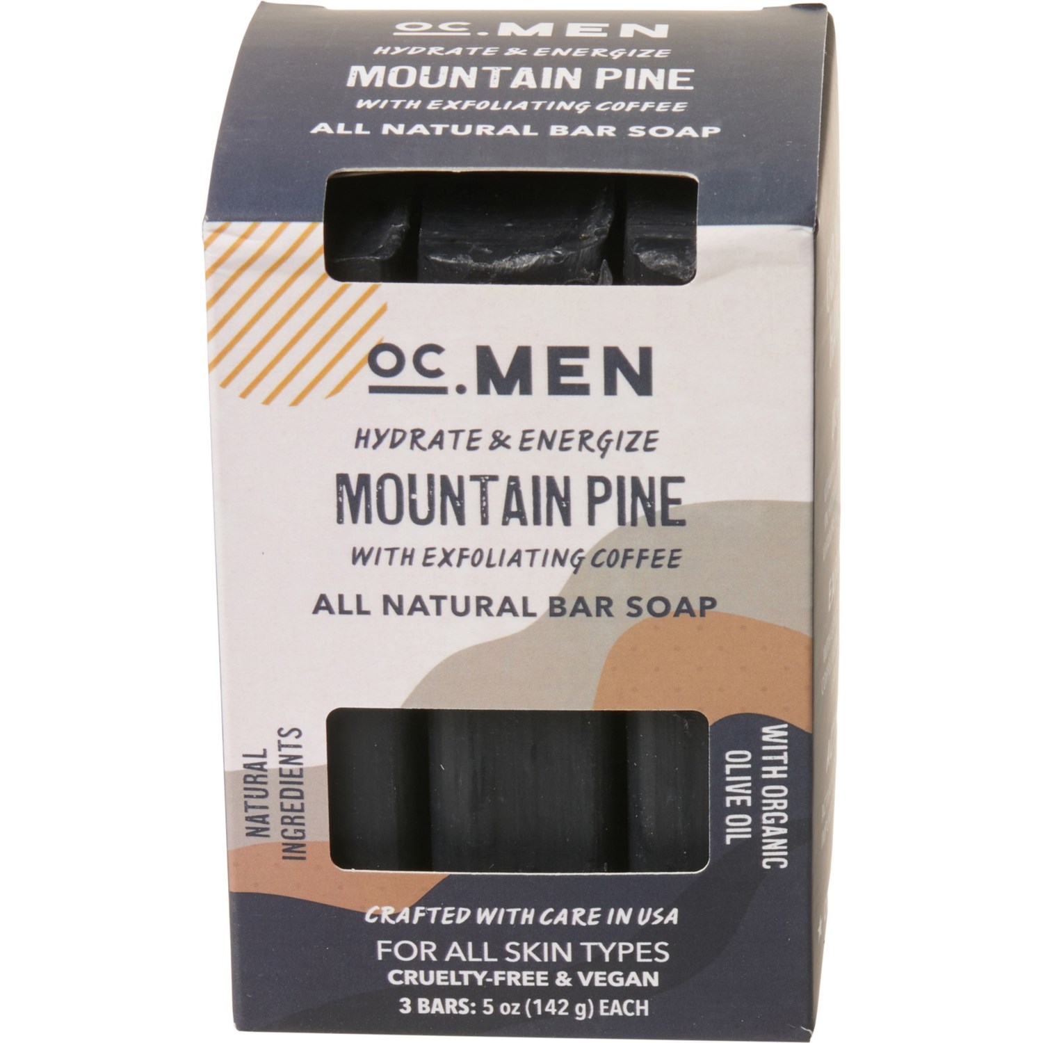 OC Men Hydrate and Energize Mountain Pine Bar Soap - 3-Pack - Save 33%