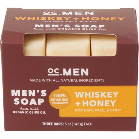 OC Men Whiskey Honey Bar Soap - 3-Pack in Whiskey Honey