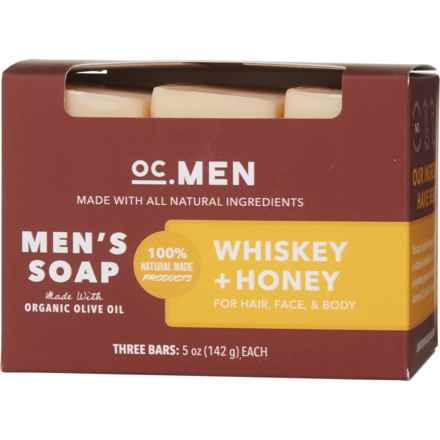 OC Men Whiskey Honey Bar Soap - 3-Pack in Whiskey Honey