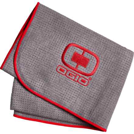OGIO Aqua-Tech Performance Golf Towel in Gray/Red
