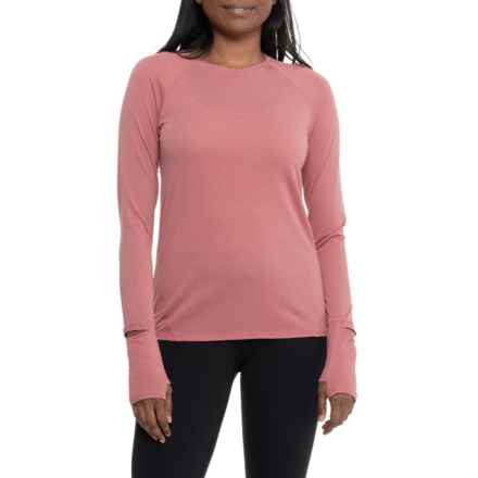 Oiselle Flyout Shirt - Long Sleeve in Adore/Rose