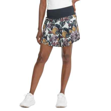 Oiselle Long Roga Shorts - High Rise in Firenze Print