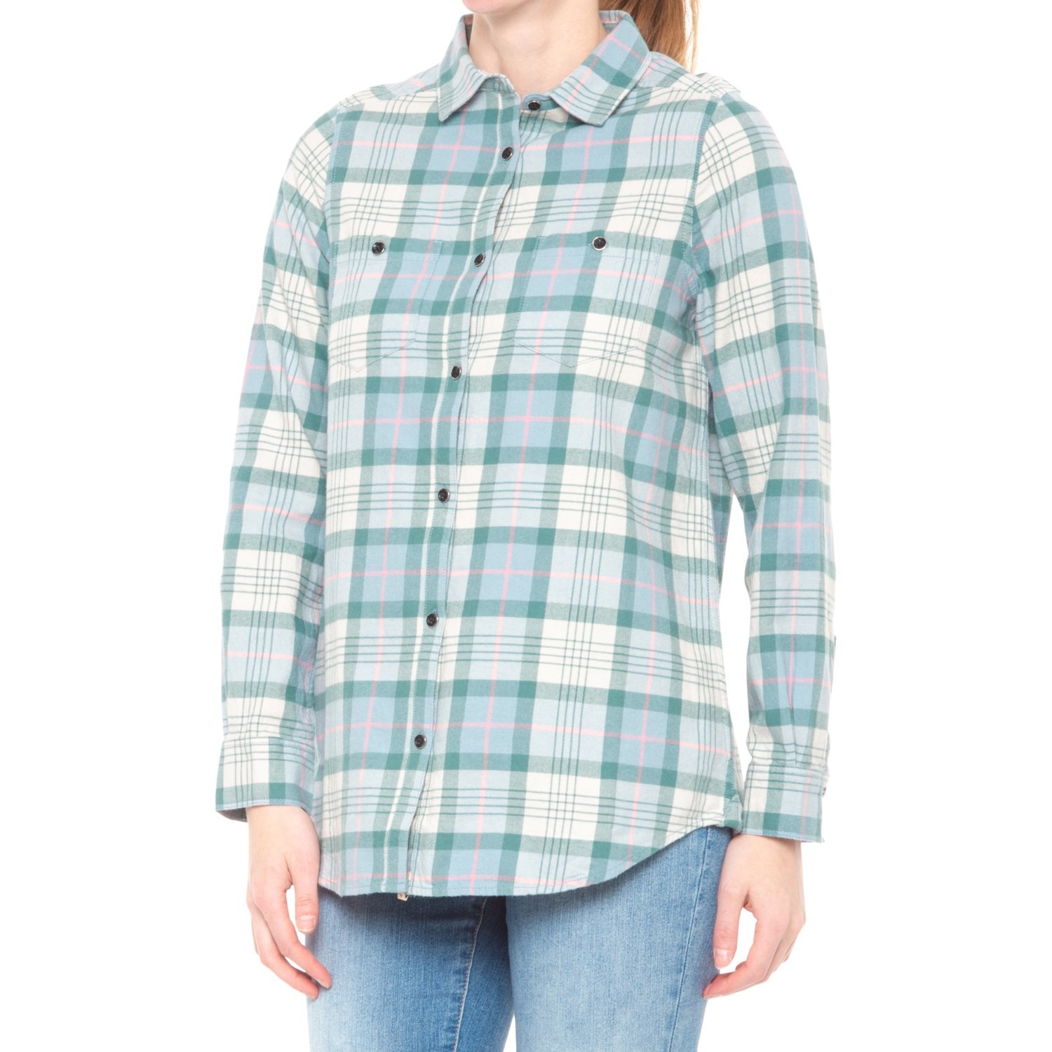 Old Ranch Brands Acadia Boyfriend Flannel Shirt (For Women) - Save 37%