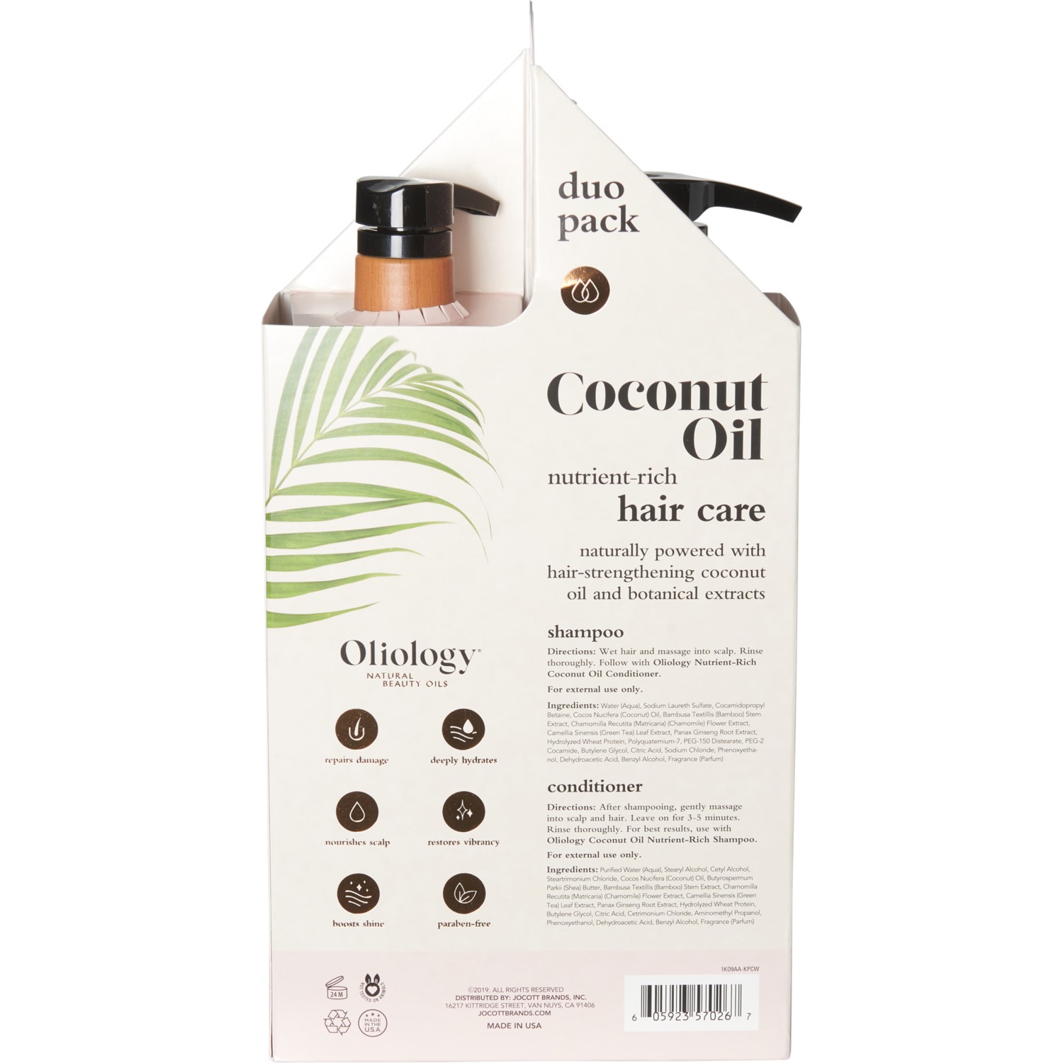 Oliology Coconut Oil Shampoo and Conditioner Set 32 oz. Save 22