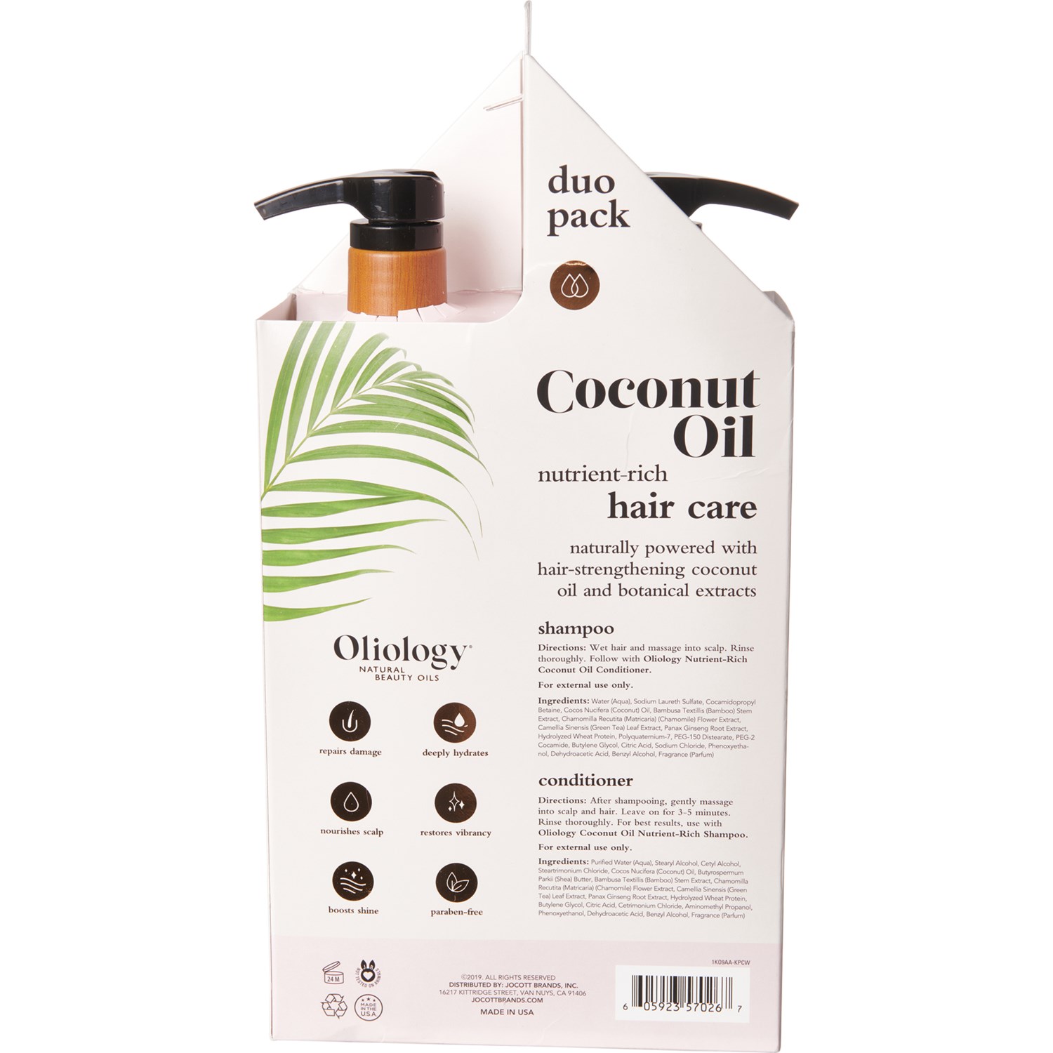 Oliology Coconut Oil Shampoo and Conditioner Set 32 oz. Save 22