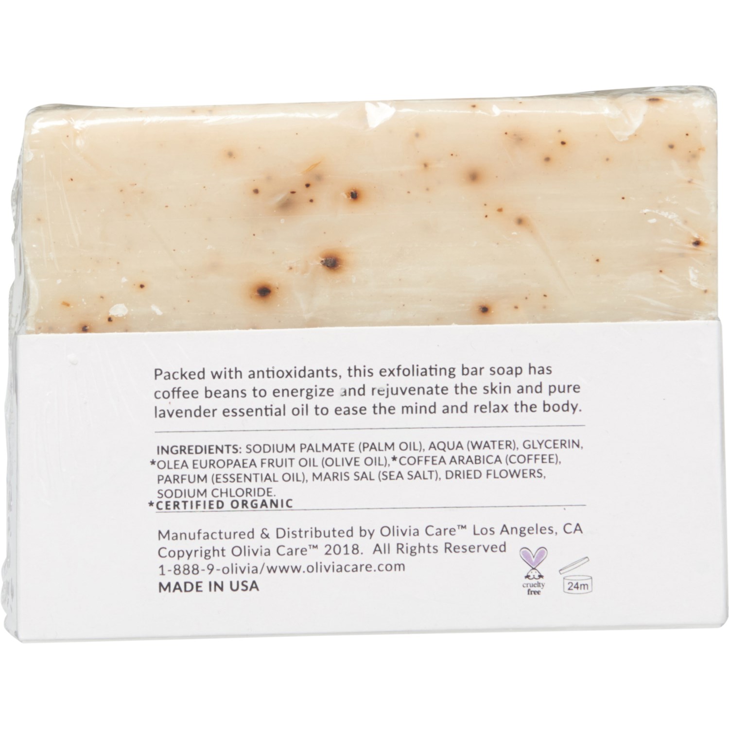 Olivia Care Lavender Latte Exfoliating Bar Soap 8 oz. Save 33