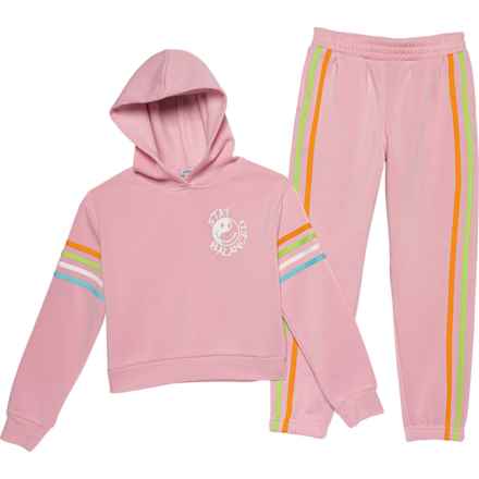 OLIVIA KAY Big Girls Hoodie and Joggers Set in Ballerina