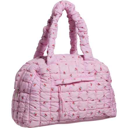 OMG ACCESSORIES Cherry Scrunch Duffel Bag (For Girls) in Cotton Candy
